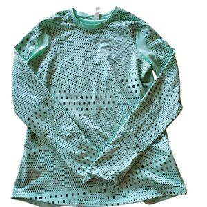 Under Armour Mint Green Long Sleeve Crew Neck Shirt Cold Gear - Large